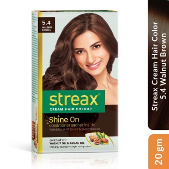 Streax Cream Hair Color 5.4 Walnut Brown, 20 gm